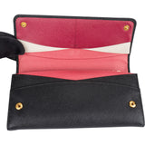 Prada Saffiano Multic Leather Continental Wallet