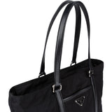 Prada Tessuto Saffiano Leather Triangle Tote Shoulder Bag