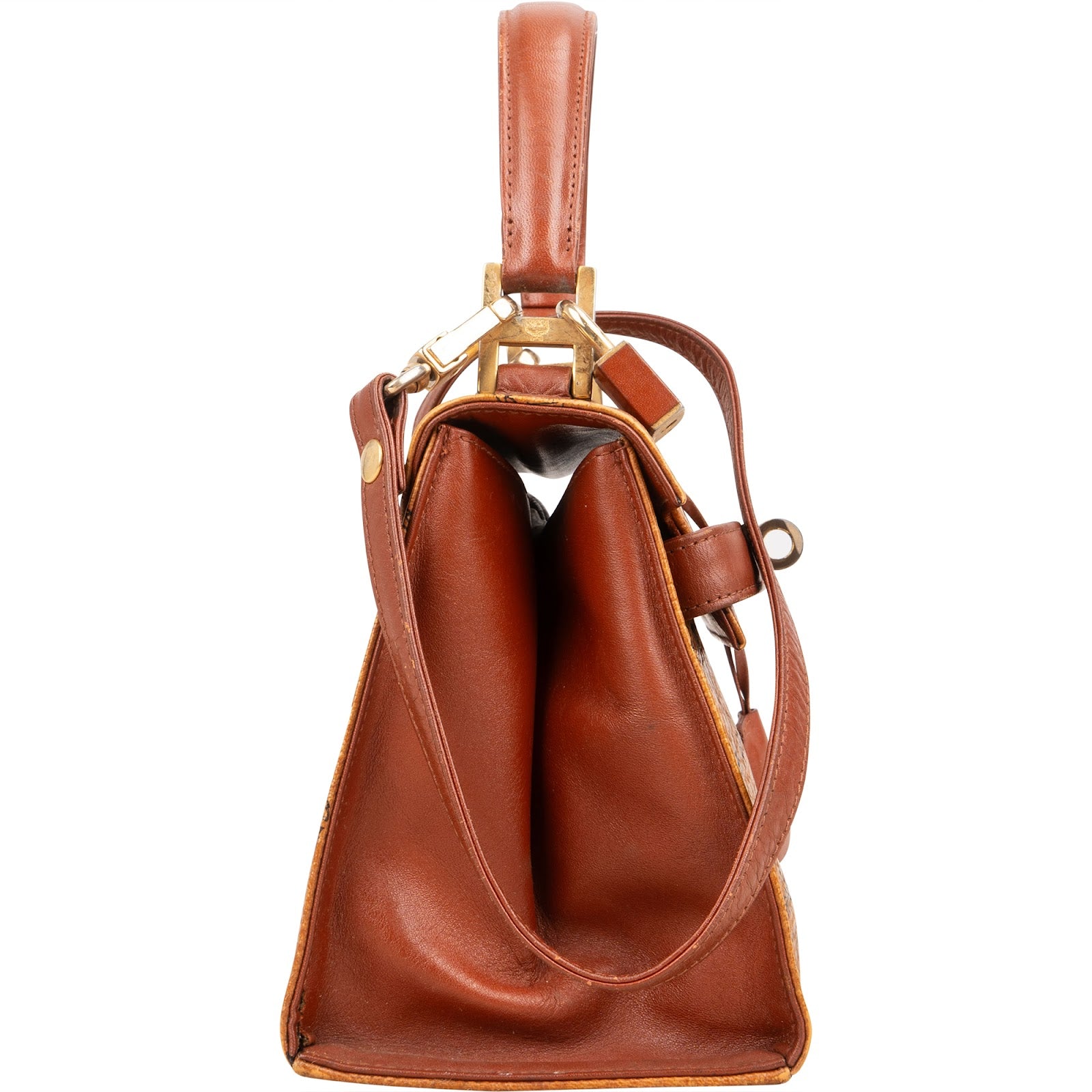 MCM Monogram Visetos Kelly Style Mini Handbag - vintageandkickz