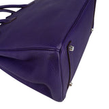 Hermès Iris Purple Taurillon Clemence Palladium Birkin 35 Handbag