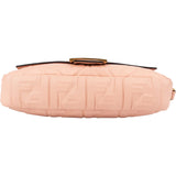 Fendi Embossed Monogram FF Leather Baguette Shoulder Crossbody Bag