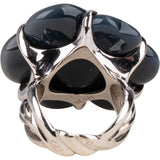 Chanel Fine Jewelry Camelia Blue Ceramic 750 Whitegold Ring (#51)