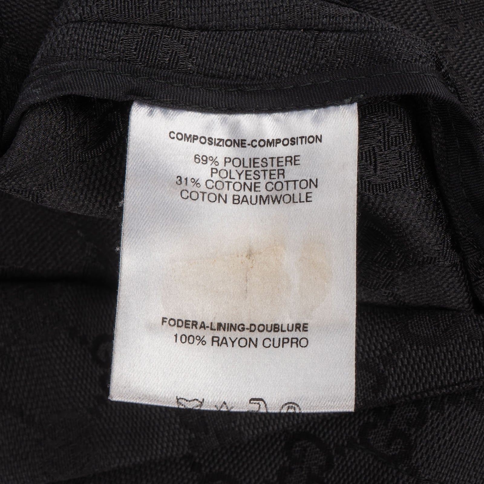 [🔄️B33 / F74] Gucci Black GG Monogram Leather Trim Blazer - vintageandkickz