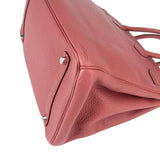 Hermès Bois De Rose Taurillon Clemence Leather Palladium Birkin 35 Handbag