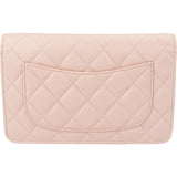 Chanel Quilted Caviar Leather Palladium Wallet On Chain Crossbody Bag