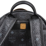 MCM Monogram Visetos Studded Emblem Stripe Stark Small Backpack
