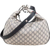 Gucci Monogram GG Supreme Attache Hobo Crossbody Bag