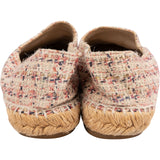 Chanel Multicolor Black Tweed CC Espadrilles Shoes (38)