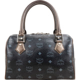 MCM Monogram Visetos Leo Patchwork Boston Handbag