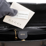 Gucci Suede Top Handle Bamboo Large Tote Handbag