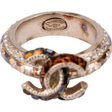 Chanel Crystal & Diamond Embelished CC Ring (50)