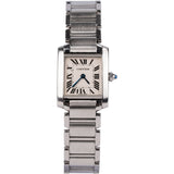 Cartier Silver Tone Tank Française 2384 Women Watch - vintageandkickz