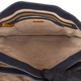 Miu Miu Blue Vitello Leather Tote Handbag