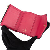Louis Vuitton Noir Leather LV Circle Emblem Compact Wallet
