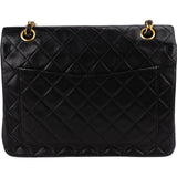 Chanel Quilted Lambskin 24K Gold Double Flap Shoulder Bag