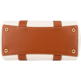 Loro Piana Canvas Leather L257 Small Loom Handbag