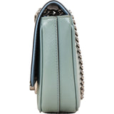 Prada Saffiano Vernice Chain Flap Crossbody Bag