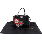 Fendi Leather Flowerland Micro Peekaboo Handbag
