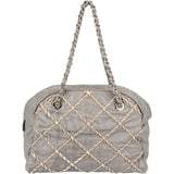 Chanel Crinkled Leather Braided Bowler Shoulder Bag