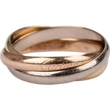 Cartier Au 750er Gold Rosegold & Silver Trinity Ring (#55)