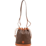 Celine Macadam Canvas Drawstring Bucket Crossbody Bag
