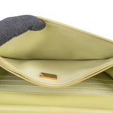 Chanel Green Quilted Lambskin Wallet On Chain Crossbody Bag