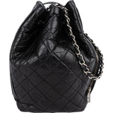 Chanel Quilted Calfskin CC Chain Drawstring Bucket Shoulder Bag