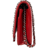 Chanel Camellia Lambskin Leather Wallet on Chain Crossbody Bag