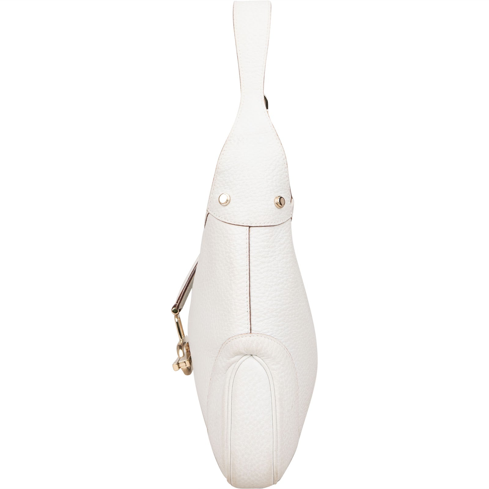 Gucci White Leather Jackie Shoulder Bag - vintageandkickz