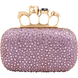 Alexander McQueen Crystal Embellished Knuckle Box Clutch Bag