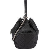 Chanel Quilted Lambskin Drawstring Bucket Shoulder Bag