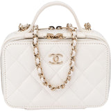 Chanel Quilted Lambskin Vanity Chain Crossbody Handbag