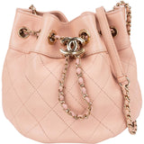 Chanel Quilted Lambskin Small Drawstring Crossbody Bag