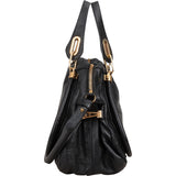 Chloé Black Leather Paraty Shoulder Handbag
