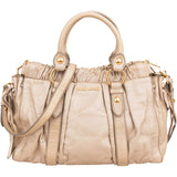 Miu Miu Vitello Lux Bauletto Satchel Handbag
