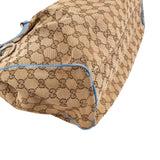 Gucci Monogram GG Canvas Blue Leather Sukey Handbag