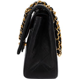 Chanel Quilted Lambskin 24K Gold Small Double Flap Shoulder Bag