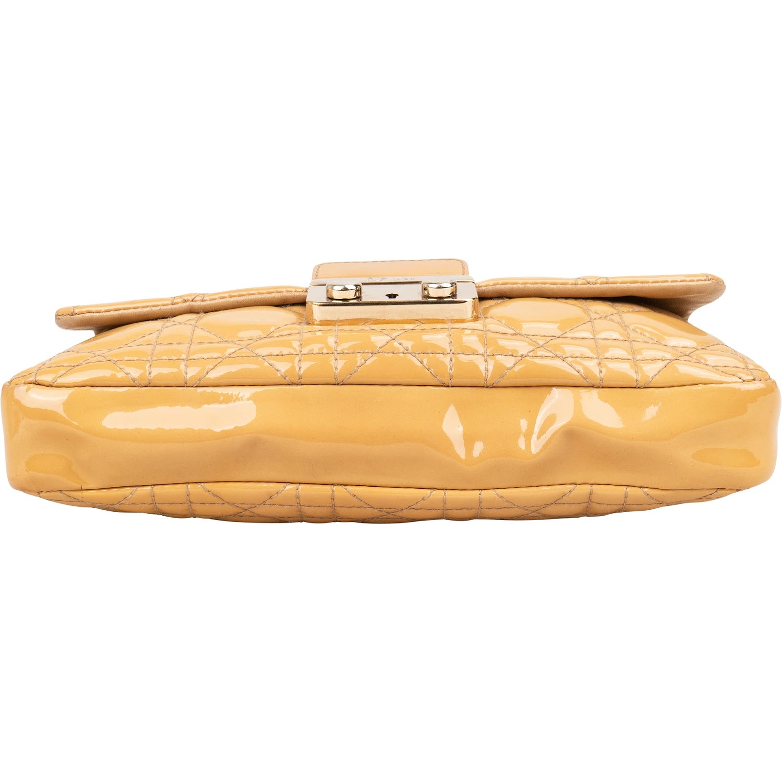 Dior Patent Leather Cannage New Lock Flap Crossbody Bag - vintageandkickz