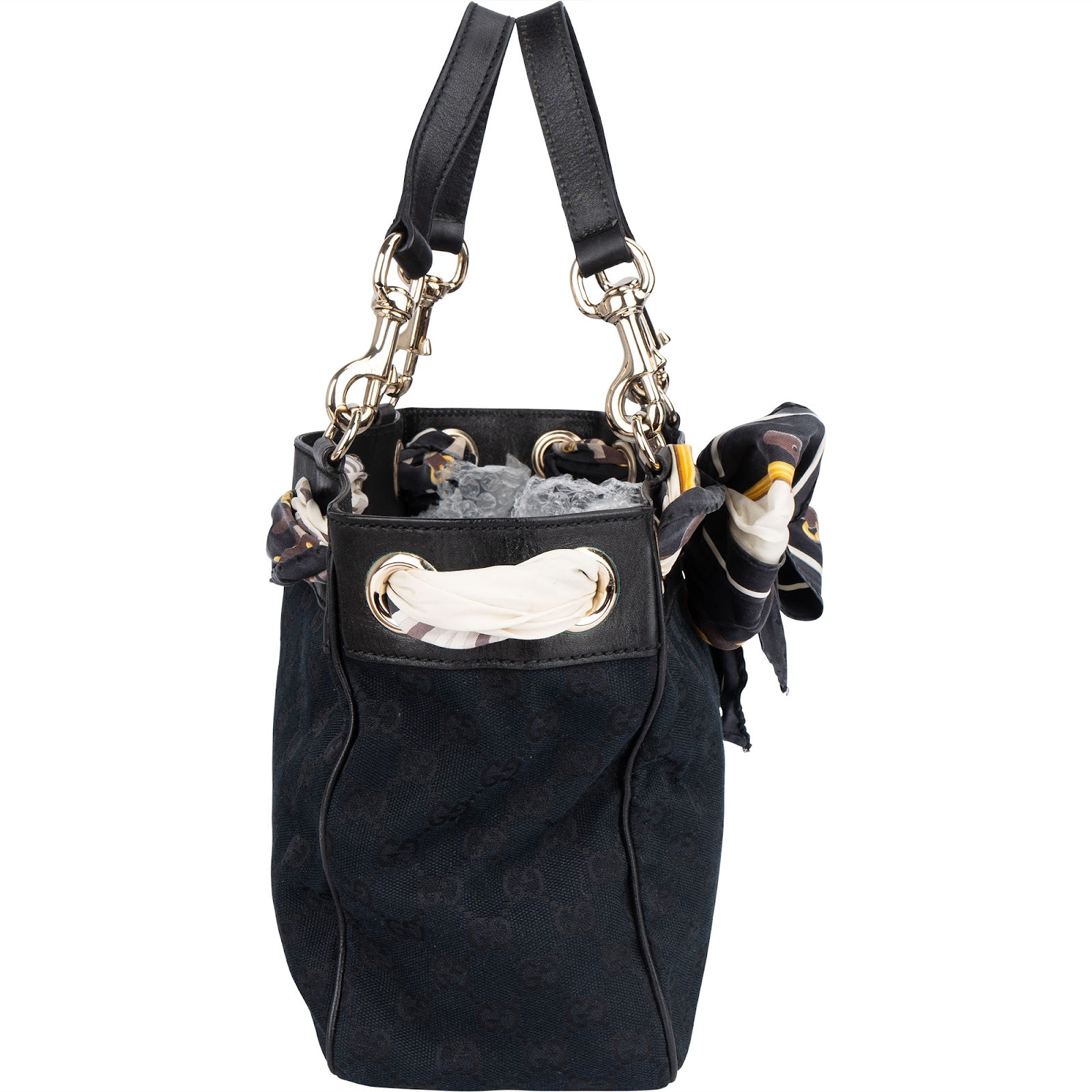 Gucci Monogram GG Canvas Positano Tote Handbag - vintageandkickz