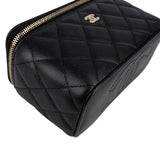 Chanel Quilted Caviar Leather Vanity Case Crossbody Bag
