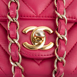 Chanel Chevron Lambskin Rectangular Mini Flap Crossbody Bag
