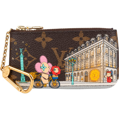 Louis Vuitton Monogram Limited Illustre Vivienne Holiday Paris Vendome Pochette Cles Key Pouch