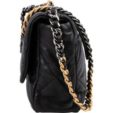 Chanel 19 Quilted Lambskin Leather Jumbo Single Flap Crossbody Bag