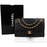 Chanel Quilted Lambskin 24K Gold Medium Double Flap Shoulder Bag