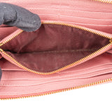 Miu Miu Pink Leather Zip Around Wallet