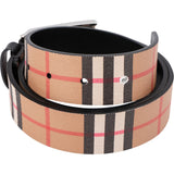 Burberry Nova Check Monogram Plaque Buckle Belt (32 / 80)