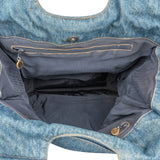Chanel Denim CC Tortoise Handle Tote Handbag