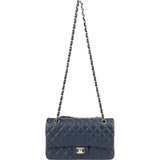 Chanel Quilted Caviar Leather Medium Double Flap Shoulder Bag