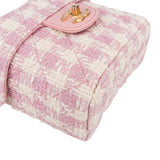 Chanel Quilted Tweed Top Handle CC Vanity Case Crossbody Bag