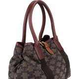 Céline Macadam Canvas Buckle Tote Handbag
